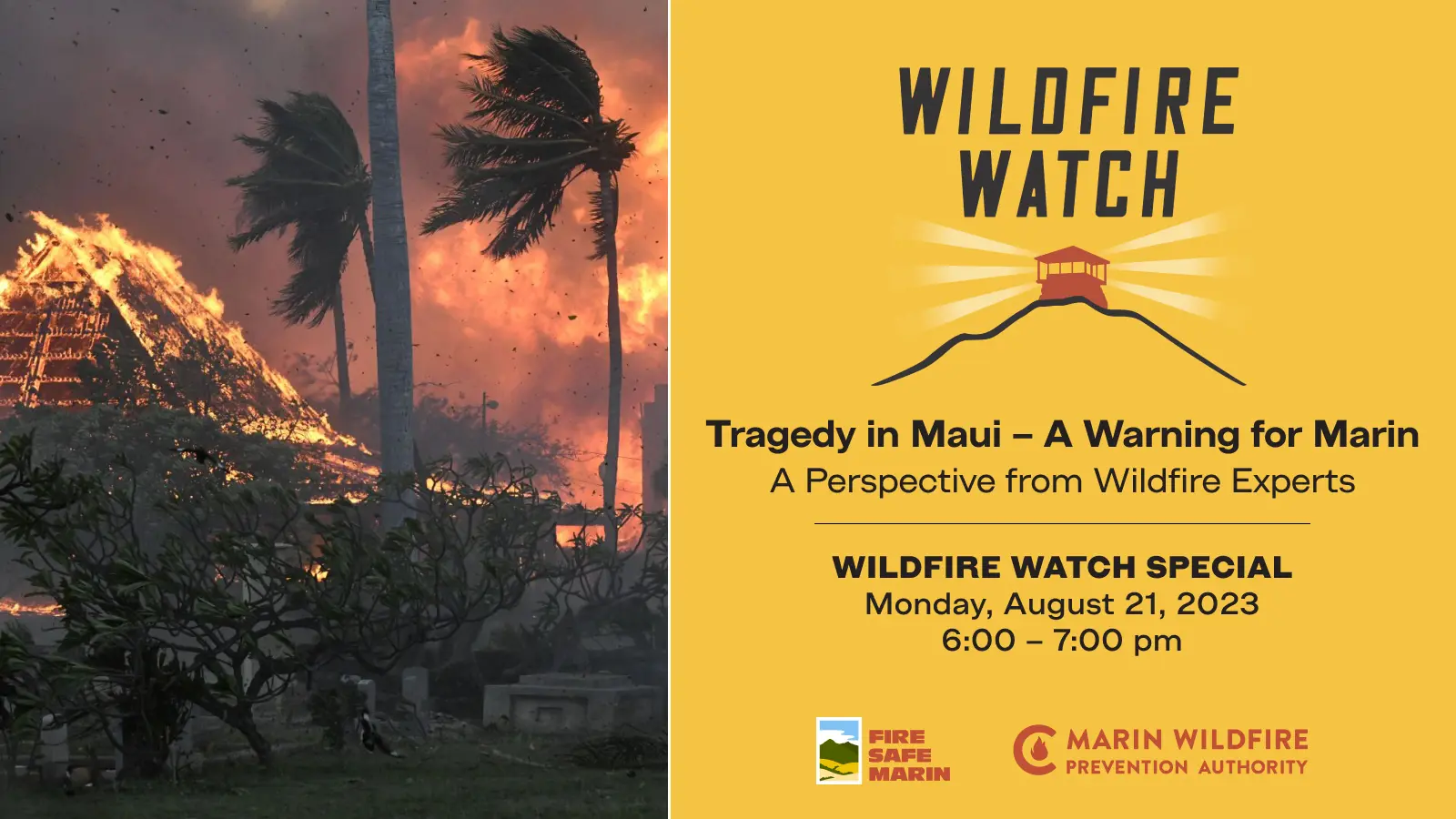 Wildfire Watch:  The Tragedy in Maui is a Warning for Marin