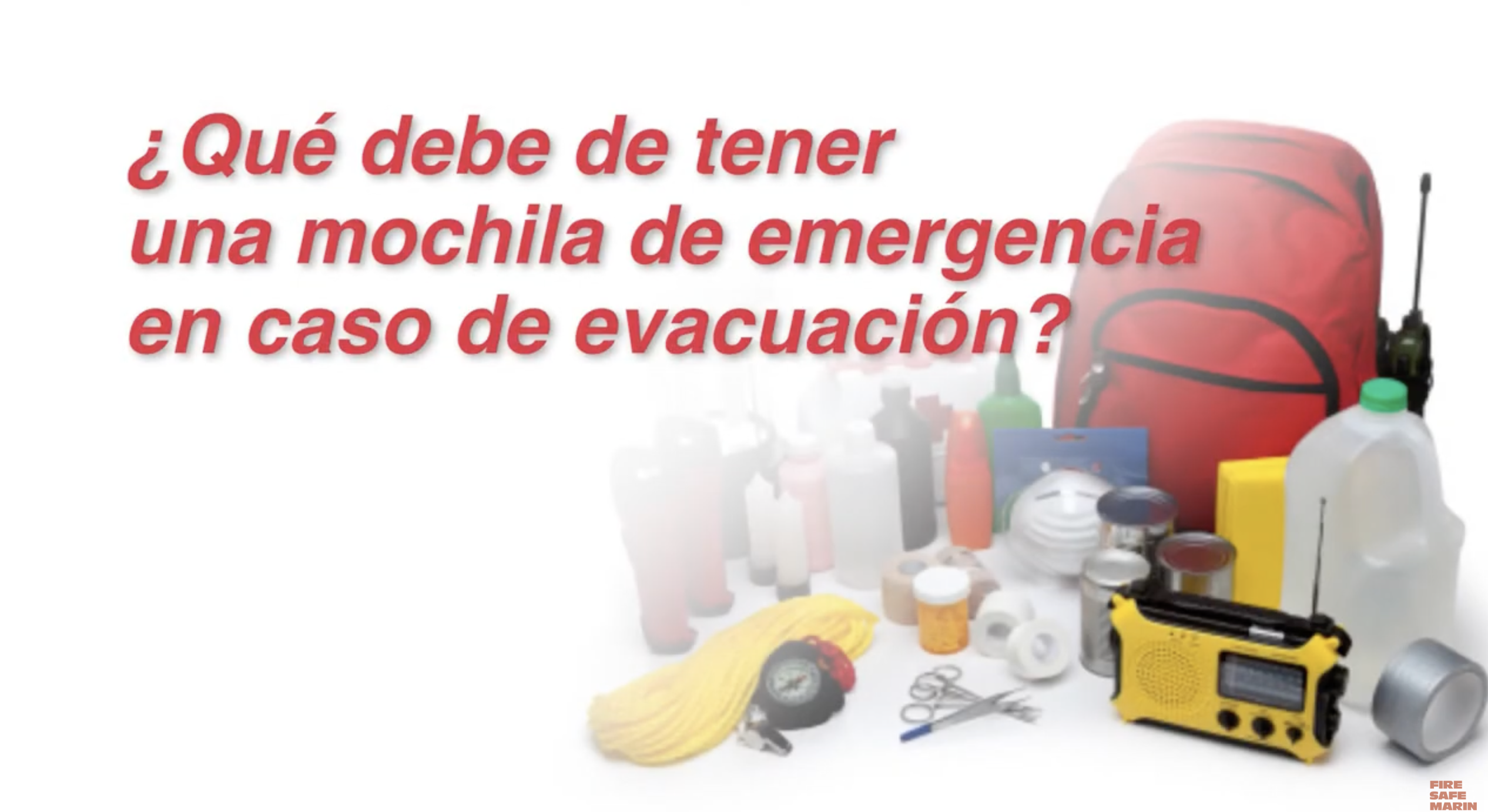 ¿Qué debe de tener una mochila de emergencia en caso de evacuación?