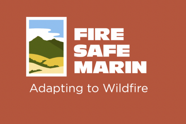 Text "Fire Safe Marin, Adapting to Wildfire"