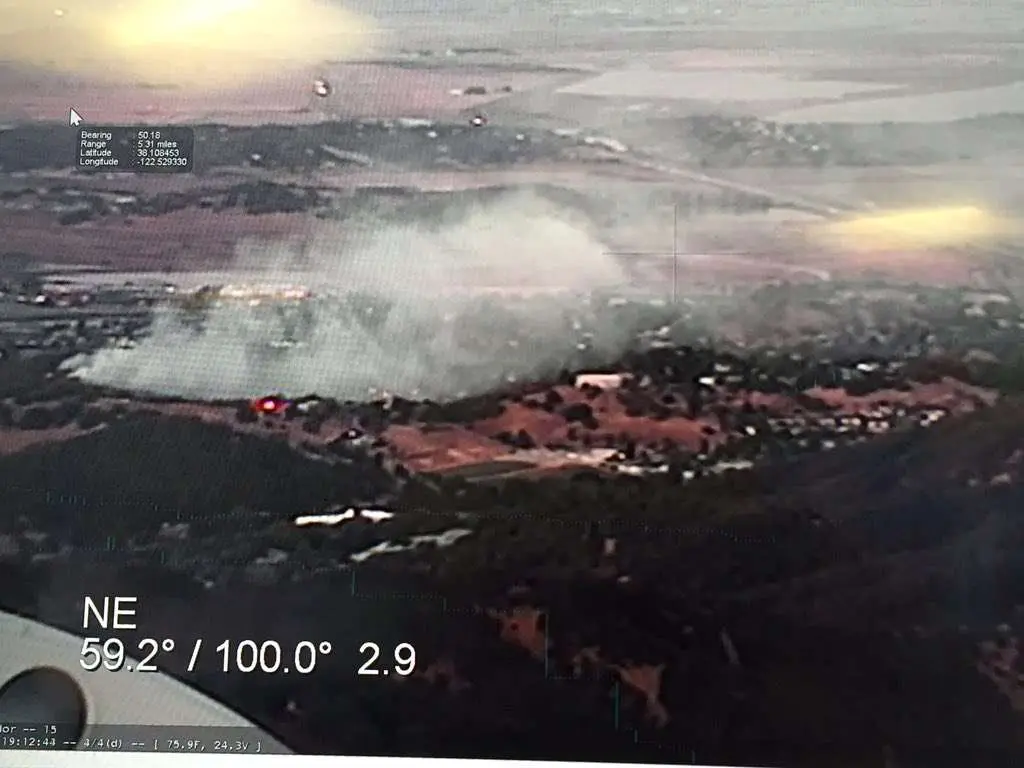 Two Wildfires Burn in Novato, Homes Damaged