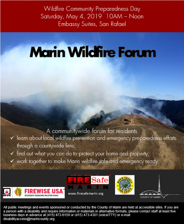 Marin Community Wildfire Forum: May 4