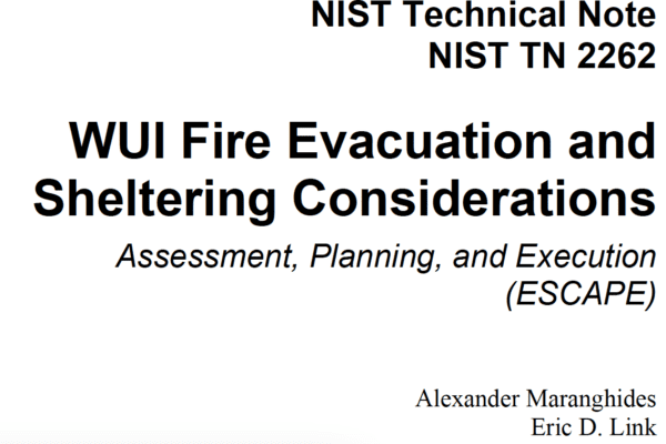 WUI Fire Evacuations and Sheltering Considerations